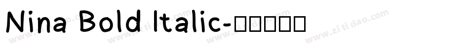 Nina Bold Italic字体转换